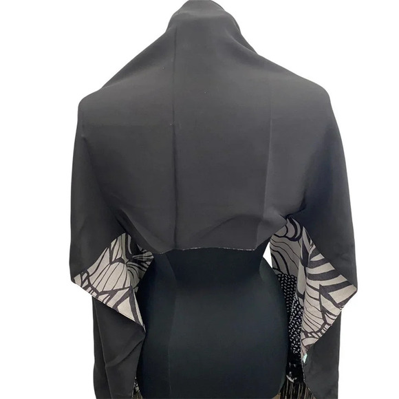 Pashmina Wool Shawl with Silky Tassel Fringe Feathers and Beading NWT - Picture 7 of 14